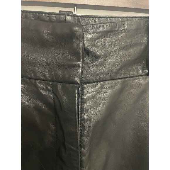 IRO Rifra 100% Lamb Leather Straight Trouser Women's size 38 Black - Picture 14 of 15